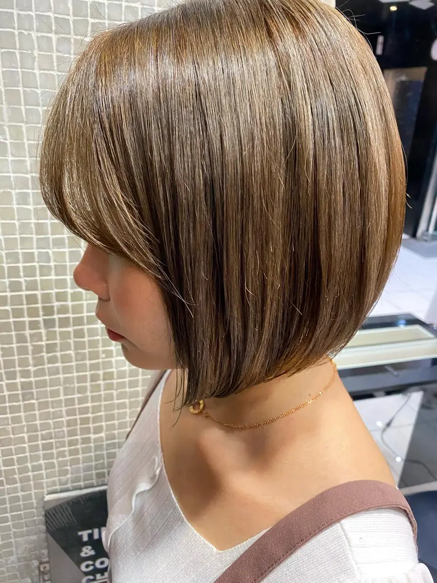 ショート カラー パーマ 透明感カラー 髪質改善 縮毛矯正 トリートメント カット ヘアカラー 縮毛矯正 トリートメント Bianca 代表 硲 貴亮【東武練馬】のヘアスタイル