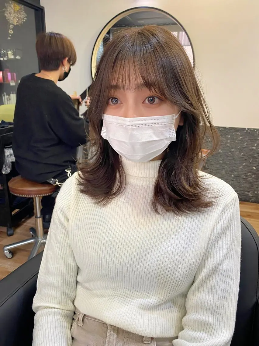 ミディアム カラー 似合わせレイヤー 🇰🇷荒木洋文のヘアスタイル