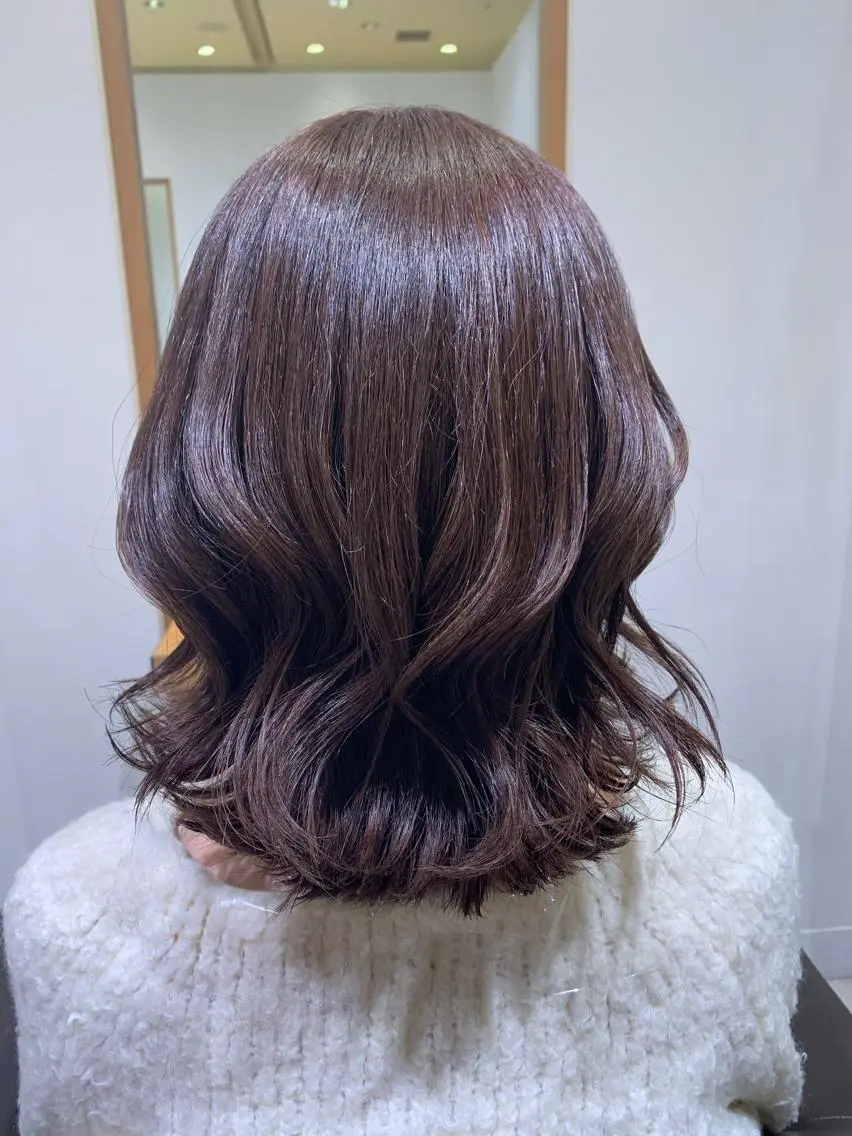 ミディアム カラー パーマ ARMONY秋山輝也 コテ巻き風パーマ特化のヘアスタイル