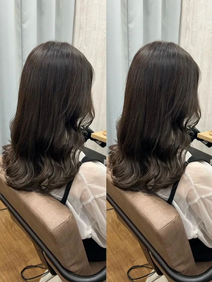 セミロング カラー カット ヘアカラー トリートメント TELA HAIRのヘアスタイル