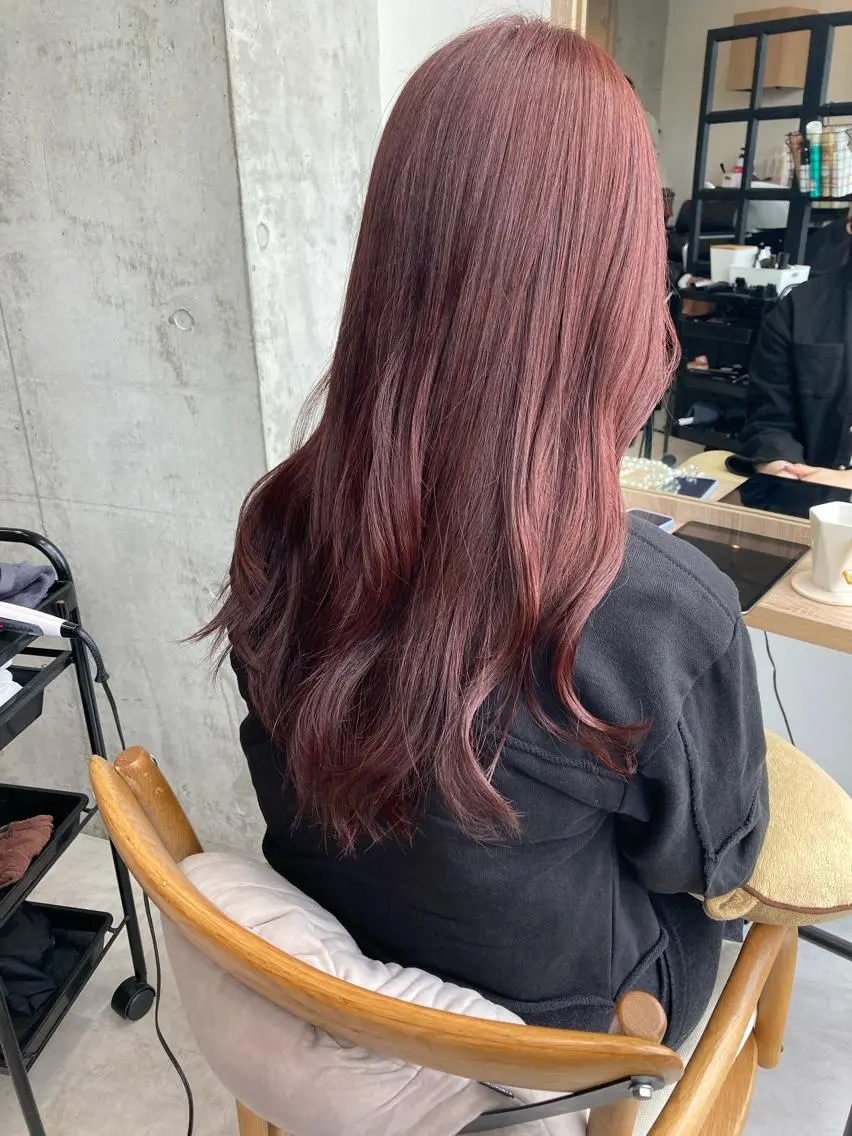 ロング ヘアカラー トリートメント ✨色持ちの良い艶 カラー✨蟹江真世のヘアスタイル