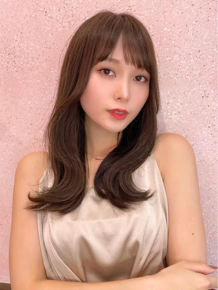 セミロング カラー カット ヘアカラー トリートメント 上品ヘア🤍顔周り/ レイヤー✨/林遼一郎のヘアスタイル