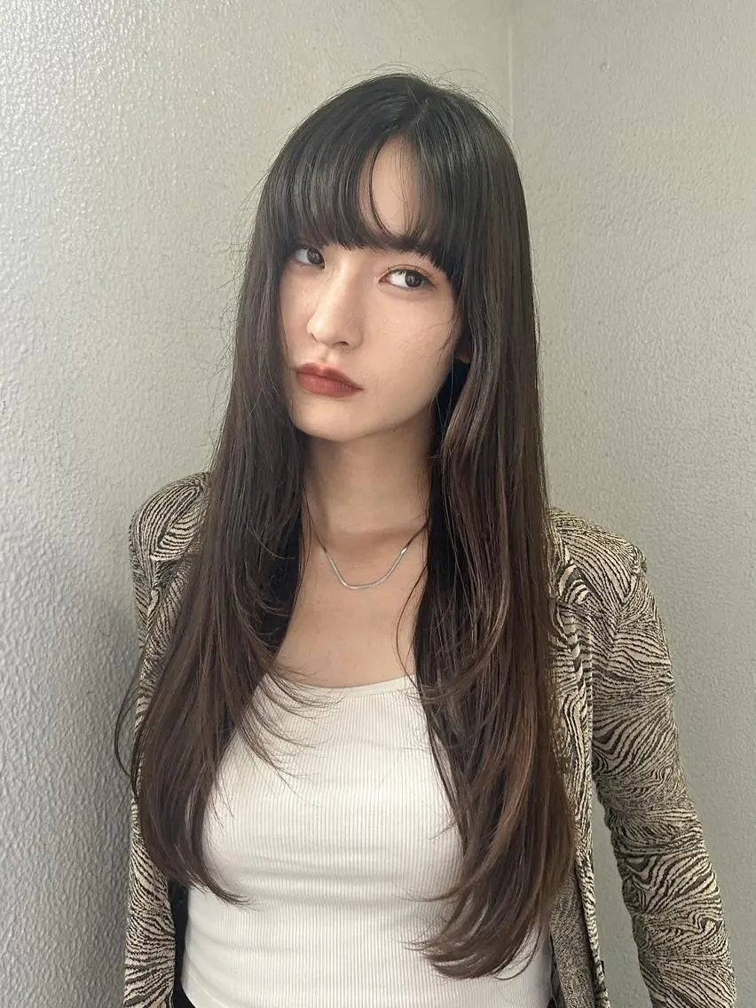 ロング カット 縮毛矯正 トリートメント 🌼U24 ヘアデザインラボのヘアスタイル
