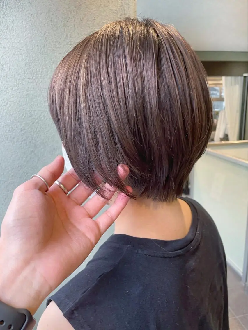 ショート カラー カット ヘアカラー トリートメント HIROKI ”博多 /ボブのヘアスタイル