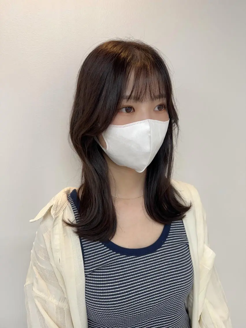 セミロング くびれヘア 韓国風ヘア SANA推し美容師 CHISA🍒のヘアスタイル