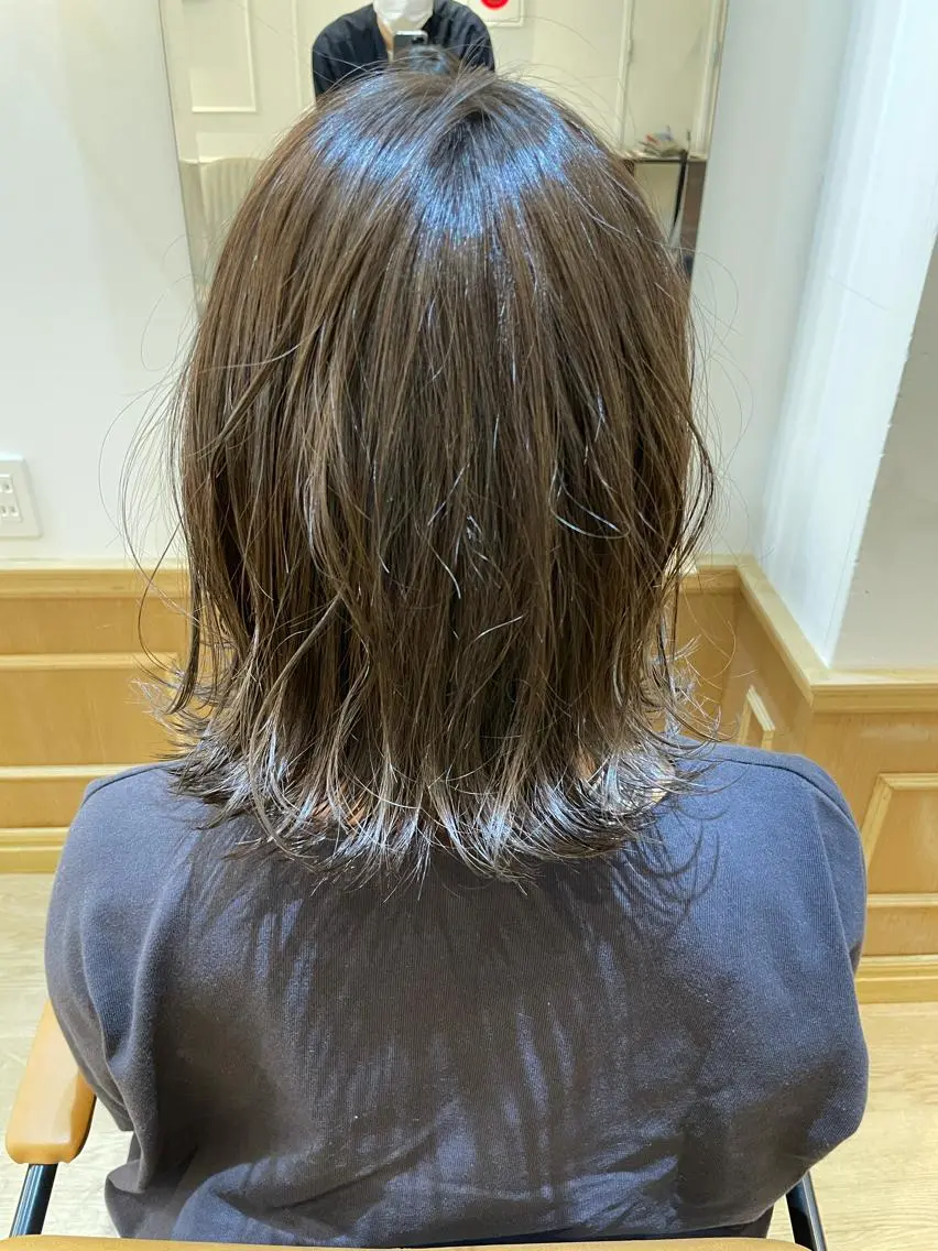 ミディアム 3Dハイライト ハイライト ✨シルクストレート✨ 美髪髪質改善Yukiのヘアスタイル