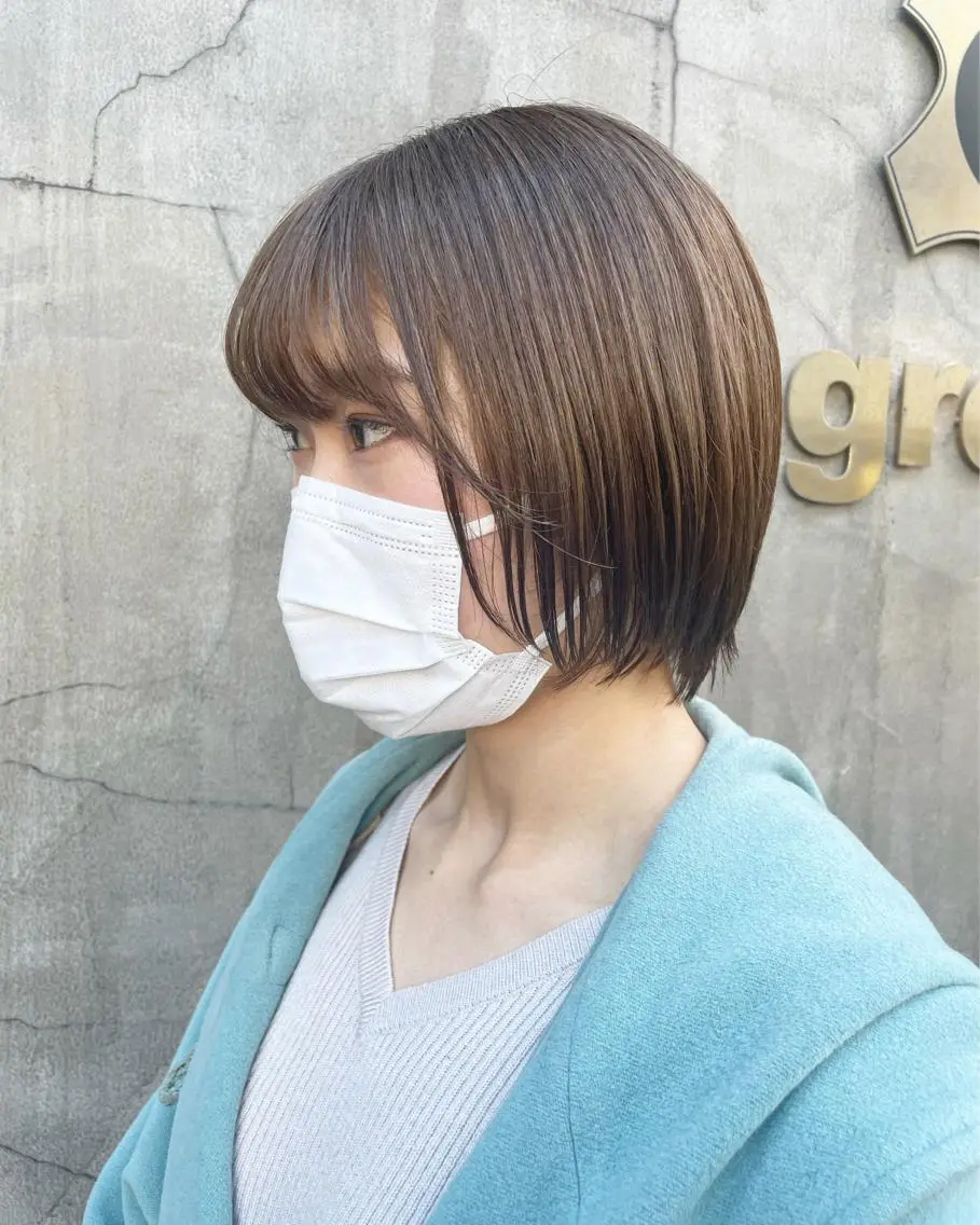 ショート カラー ヘアアレンジ ベージュカラー ブリーチ ブリーチなしカラー カット トリートメント 髪質改善カラー&TR 縮毛矯正/弱酸性矯正のヘアスタイル