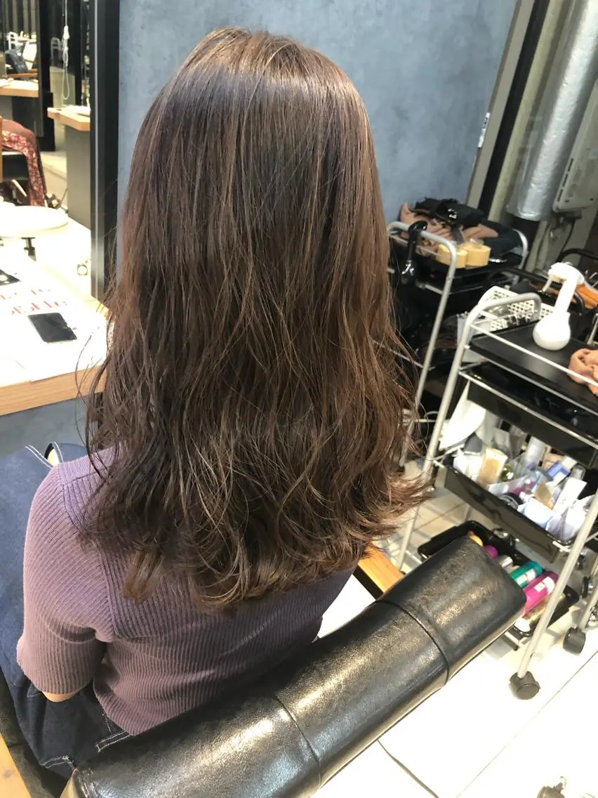 ロング カラー ヘアアレンジ メンズ キッズ ネイル マツエク・マツパ 透明感カラー🤎 ゆりのヘアスタイル