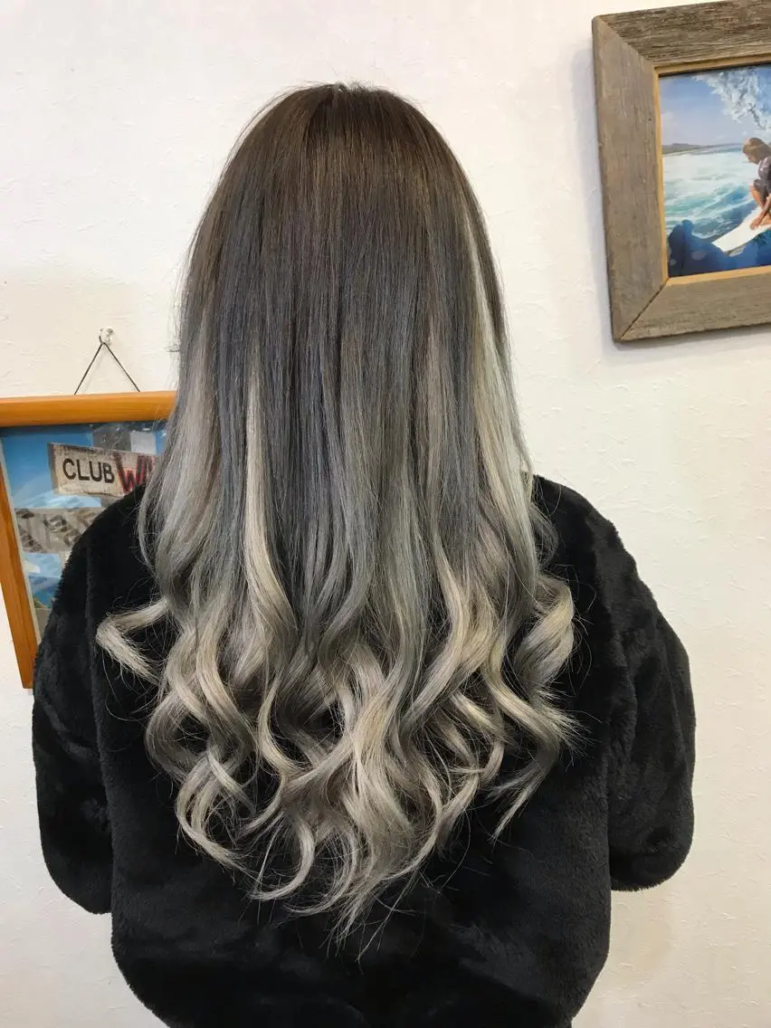 ロング カラー バレイヤージュ エクステ レイヤーカット 店長担当🌟 矢吹ガブリエル🌟のヘアスタイル