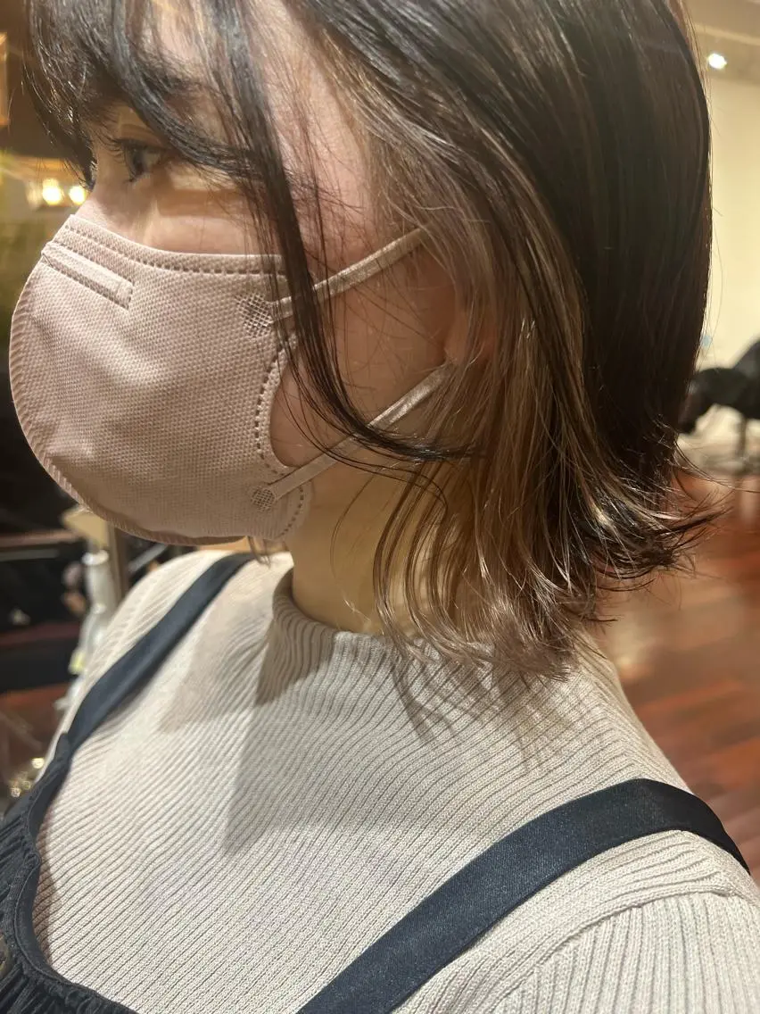 カラー ヘアカラー トリートメント 透明感🌿縮毛矯正 🫧真生のヘアスタイル