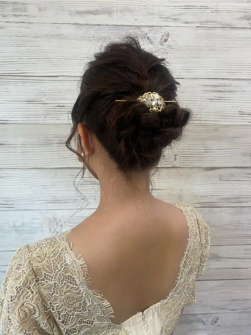 ロング カラー ヘアアレンジ ショートボブ 編み込みエクステ シールエクステ バレイヤージュ 透明感カラー FAAM Tsuneのヘアスタイル