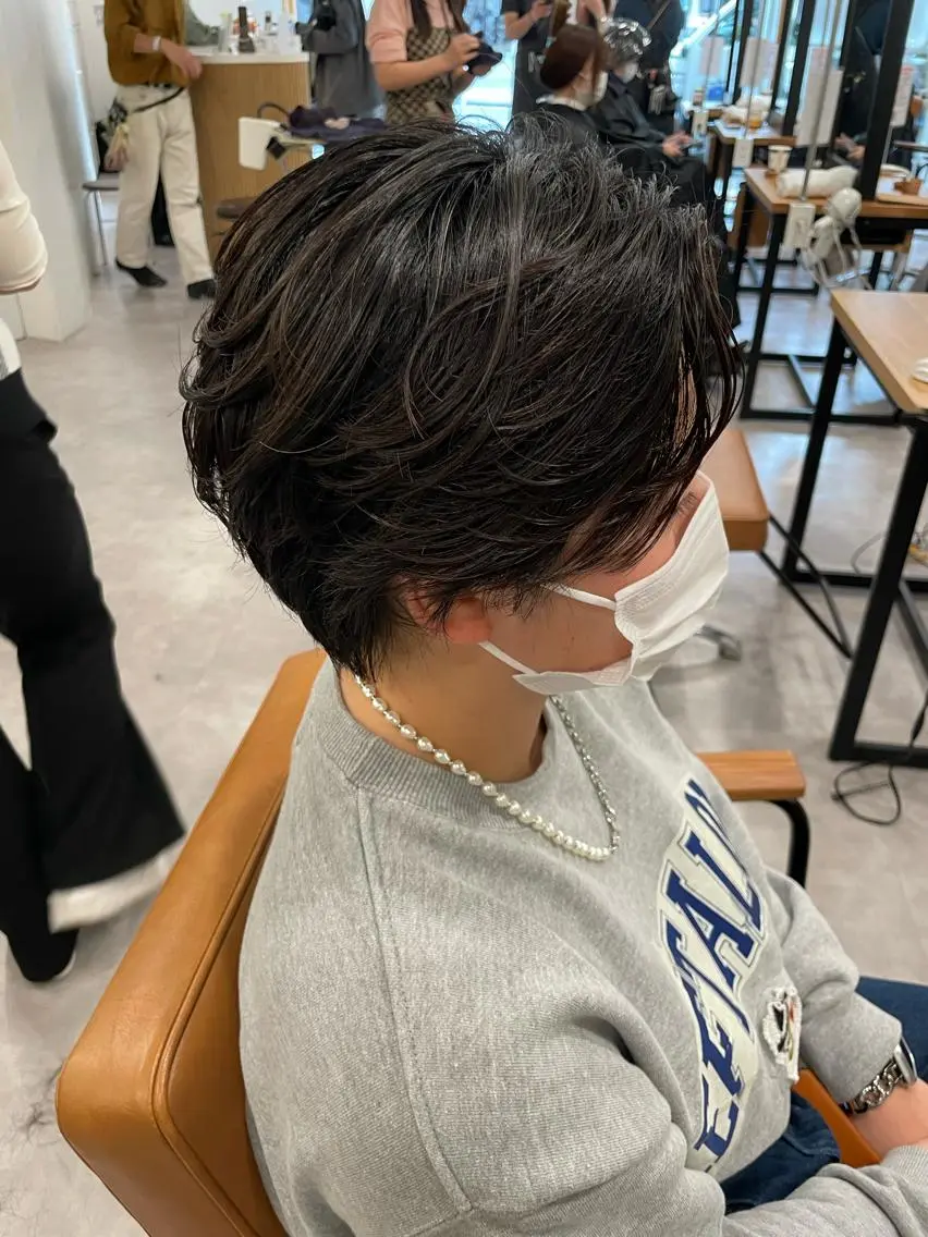 ショート メンズ メンズパーマ 毛流れ縮毛矯正✨ メンズ那智優貴のヘアスタイル