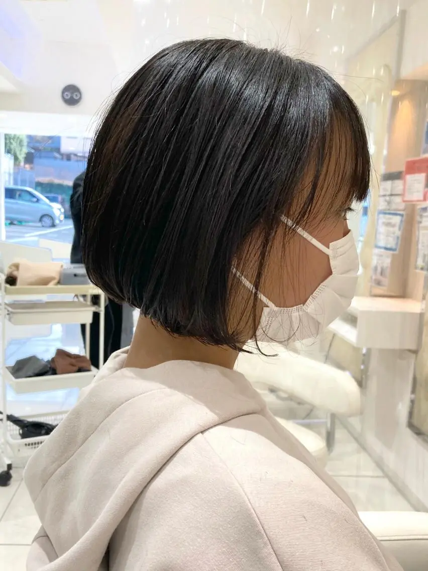 ショート 前下がりボブ ボブ 学生 カット トリートメント 田中 あかねのヘアスタイル