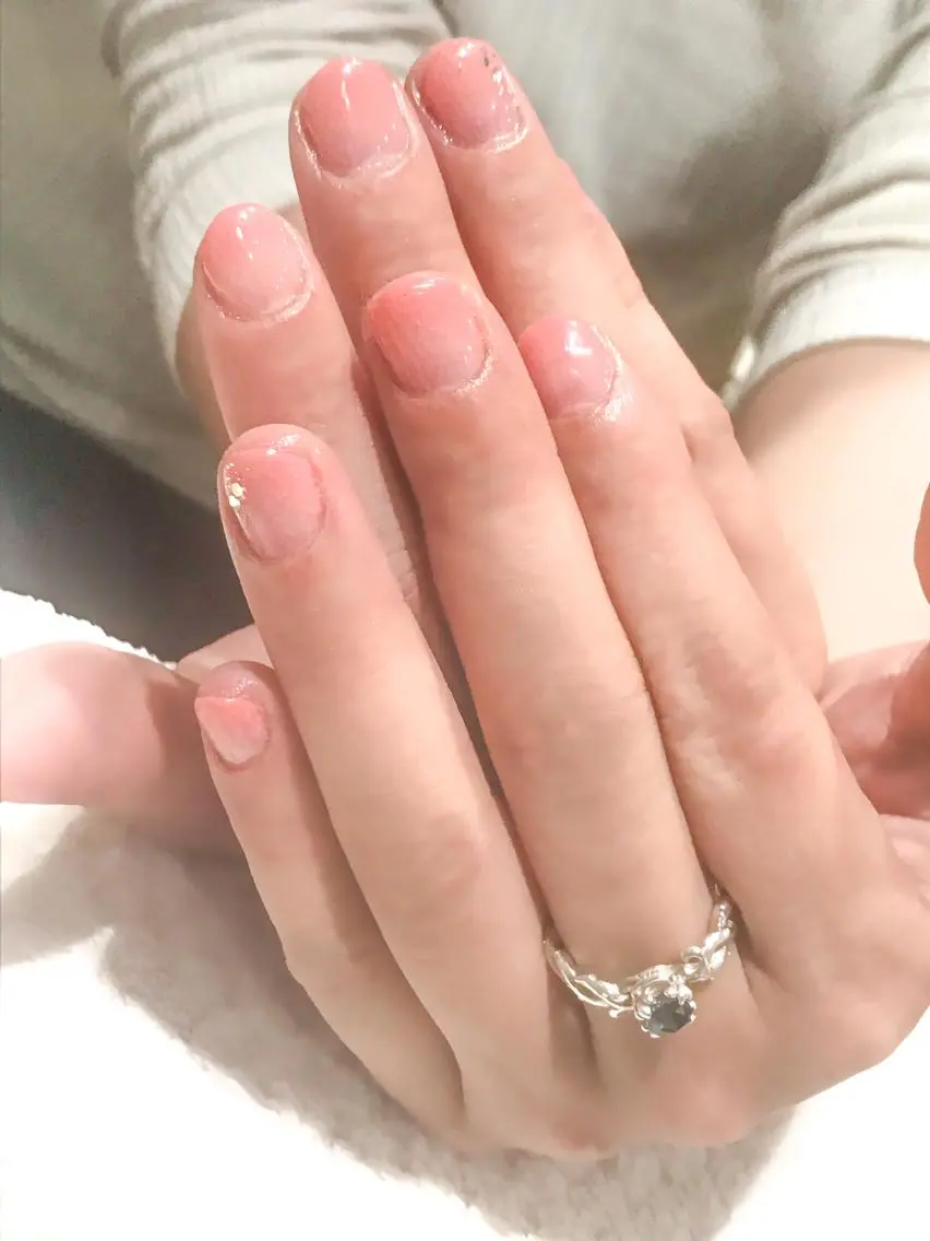 ネイル ジェルネイル グラデーション オフィスネイル ピンク ぷっくりネイル Nyanco Nailのネイルデザイン
