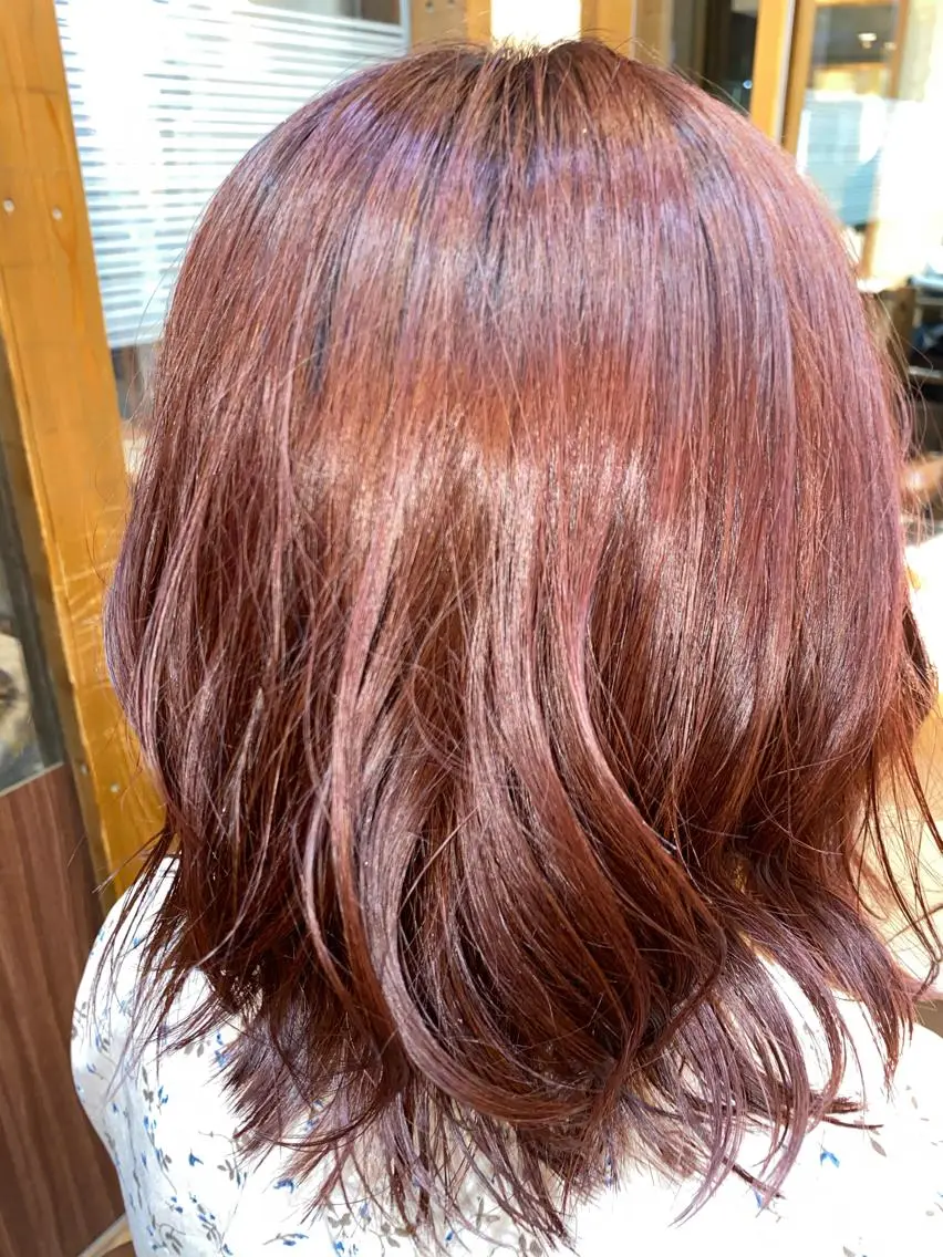 ミディアム カラー パーマ ヘアアレンジ メンズ キッズ ネイル マツエク・マツパ 🌈髪質改善・美髪矯 正・平野瀬乃🌈のヘアスタイル