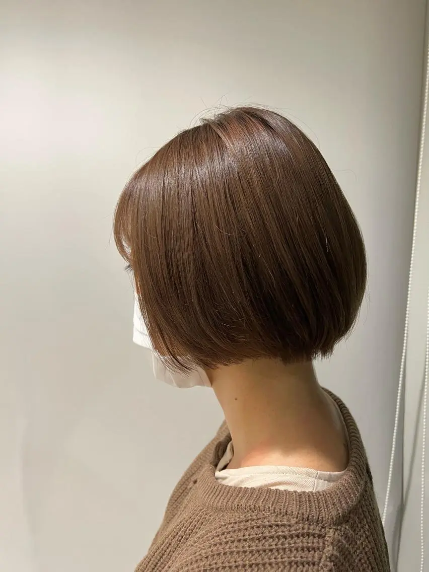 ショート カラー パーマ ヘアアレンジ ボブ 加藤 綾華のヘアスタイル