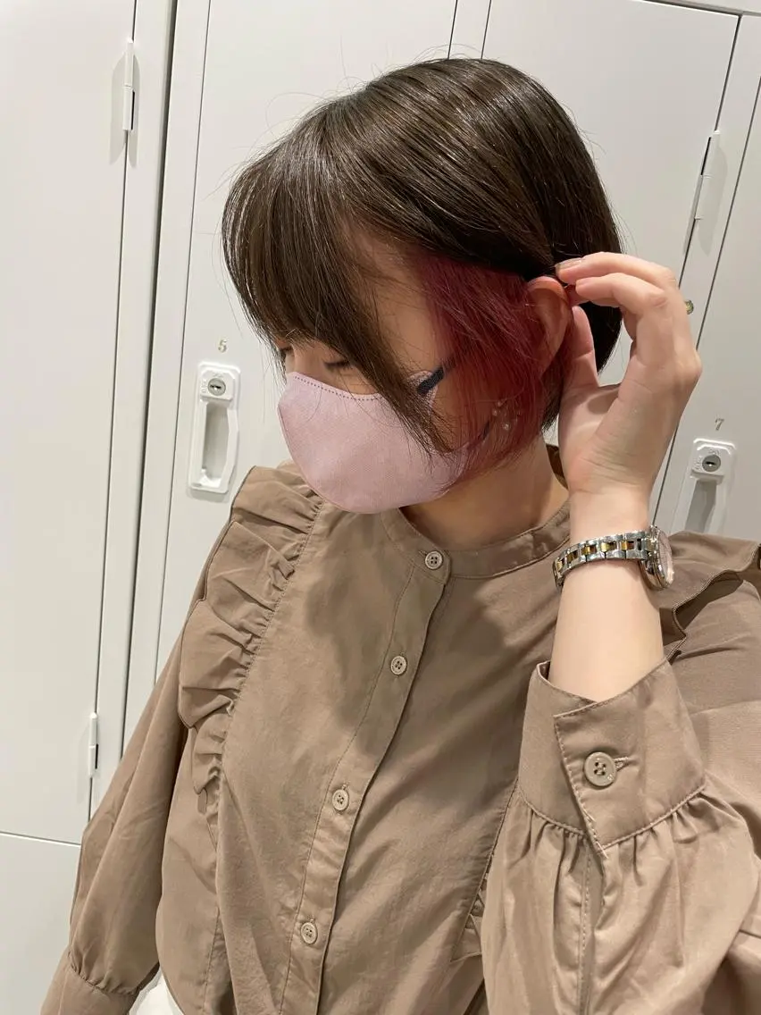ショート カラー 髪質改善ストレート 韓国風レイヤー池袋のヘアスタイル