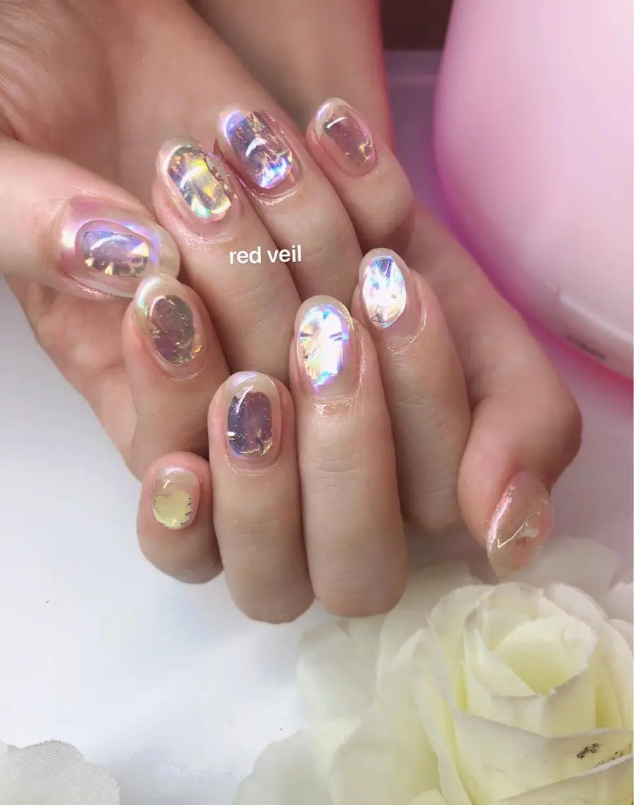 ミディアム ネイル 長さ出し専門 nynaのネイルデザイン