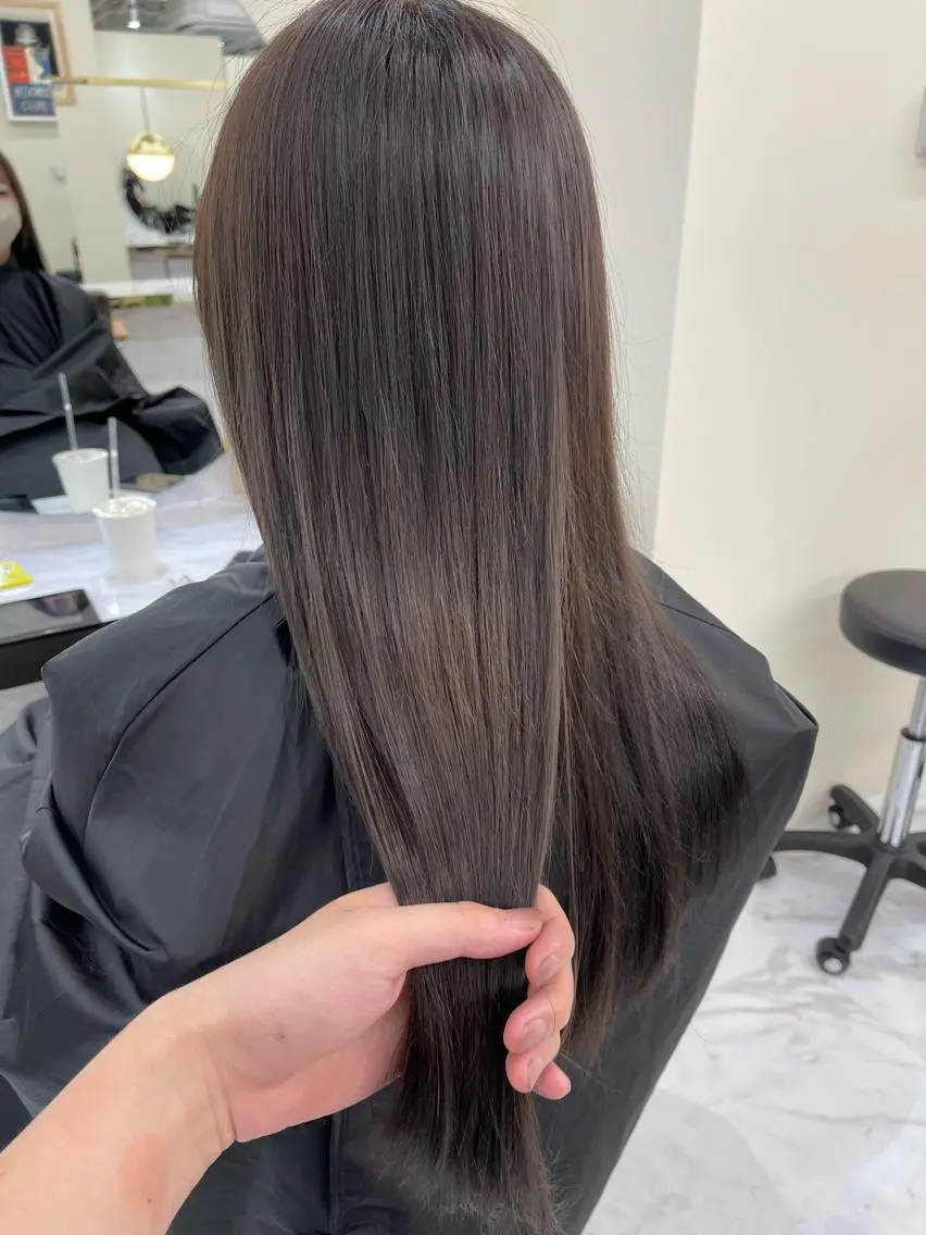ロング カット ヘアカラー 縮毛矯正 トリートメント シンタニナオト /梅田茶屋町のヘアスタイル