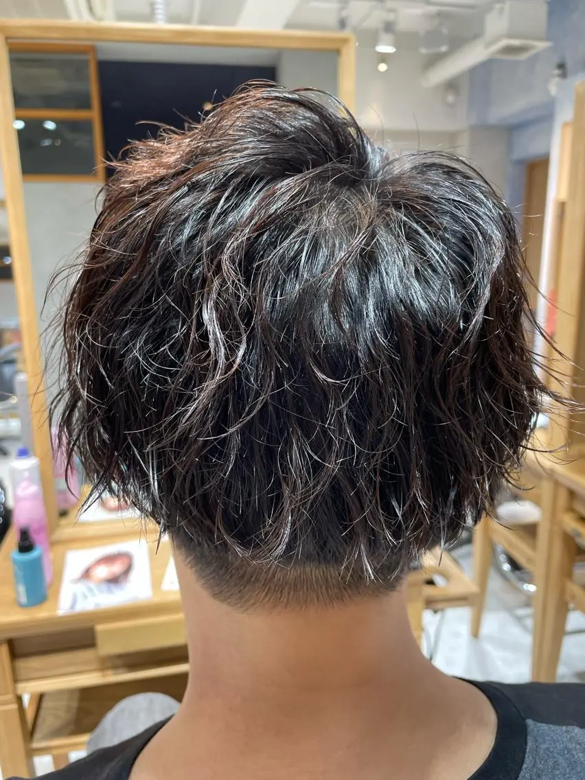 ショート パーマ メンズ カット パーマ トリートメント ヘッドスパ 【店長】 草間大輔のヘアスタイル