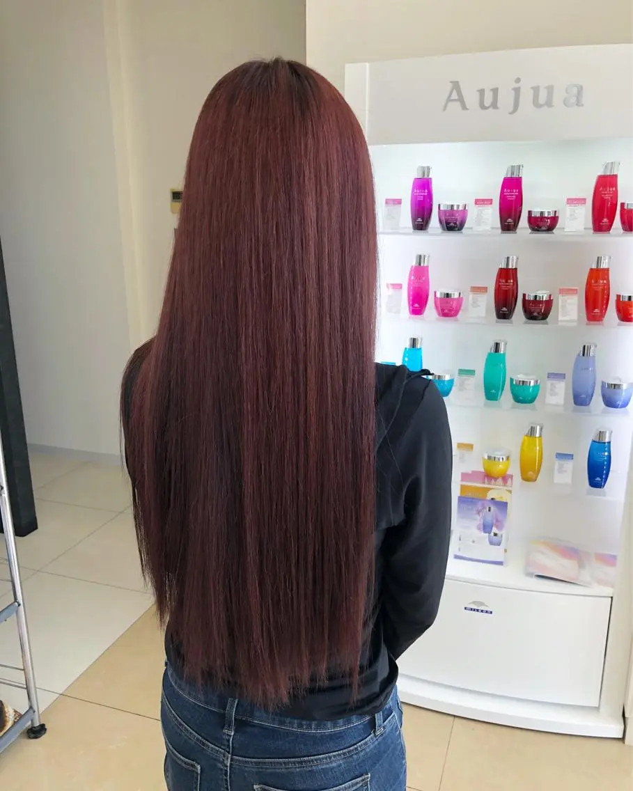 ロング カラー ピンクカラー パープルカラー 得能 雅人のヘアスタイル