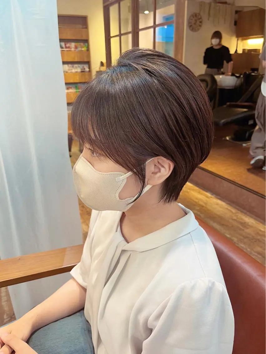 ショート カラー ショートボブ 丸みショート ボブ くびれヘア ショートヘア カット ヘアカラー 襟足でお悩みの方✂︎ くびれ職人ハシモトのヘアスタイル