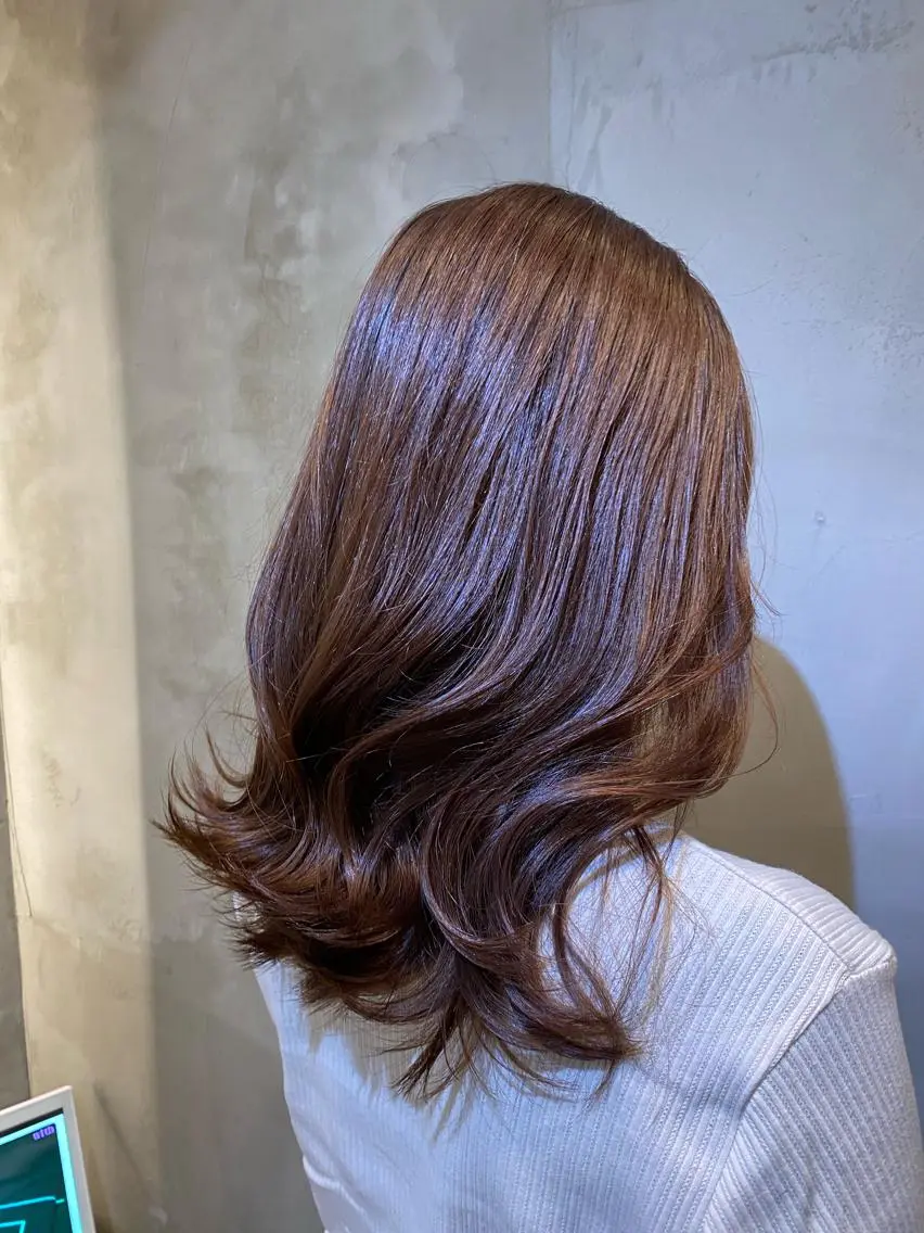 セミロング カット ヘアカラー トリートメント 新宿/顔周りカット +レイヤー=しずく♩のヘアスタイル