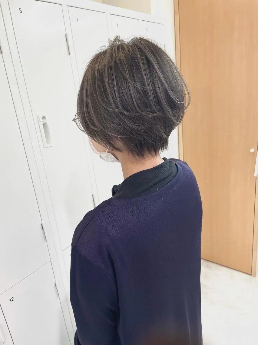 ショート カラー ハイライトカラー ハイライト ショートヘア 田中大星 /ボブ 縮毛矯正のヘアスタイル