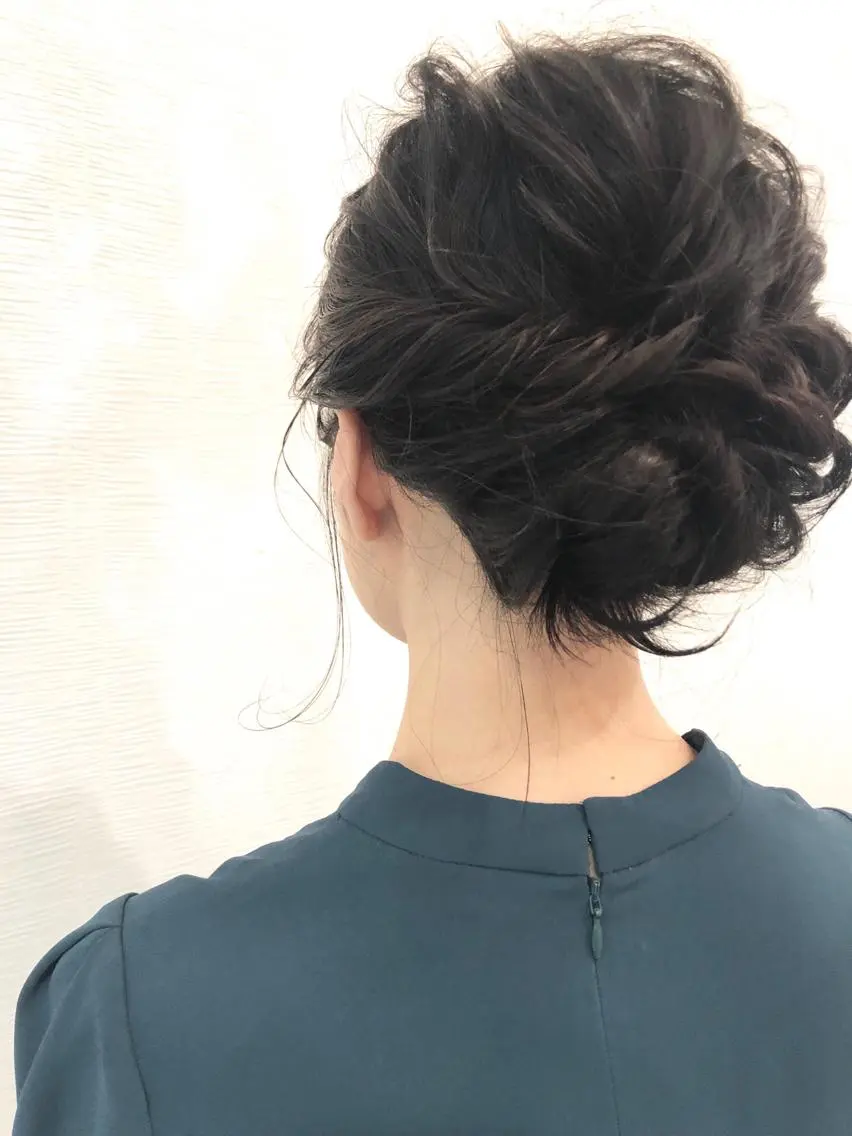 ミディアム ヘアアレンジ 結婚式・ブライダル ヘアセット 平川 友希子のヘアスタイル