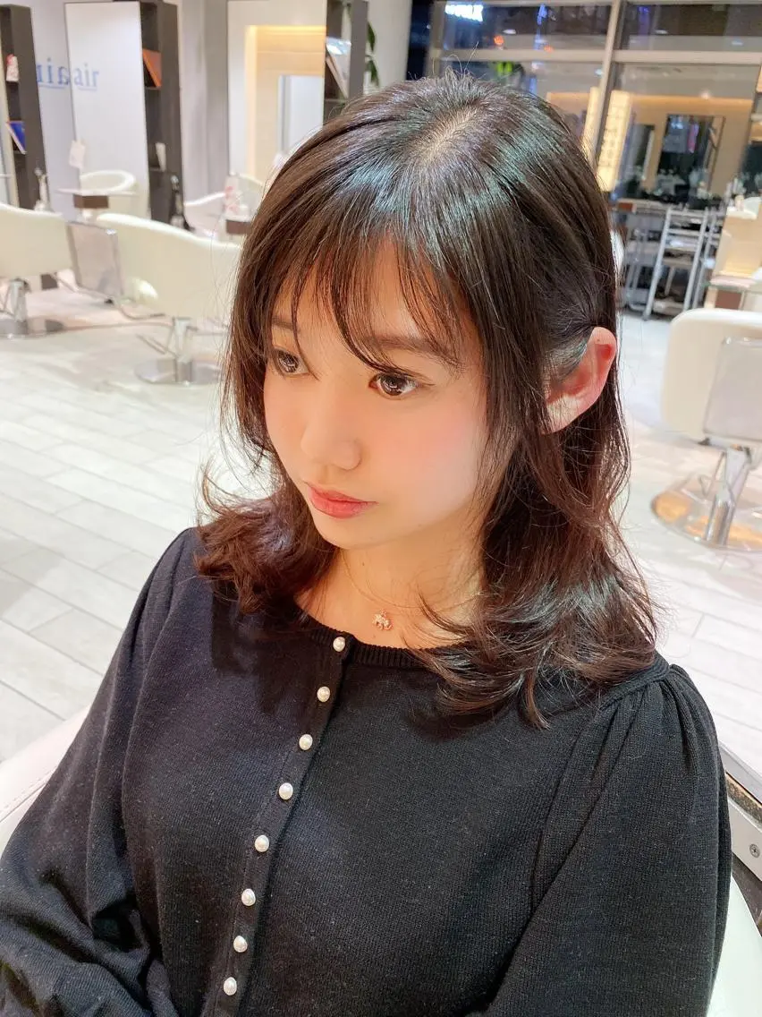 ミディアム レイヤーカット 六丁の目/伊藤 /大人可愛いショートのヘアスタイル