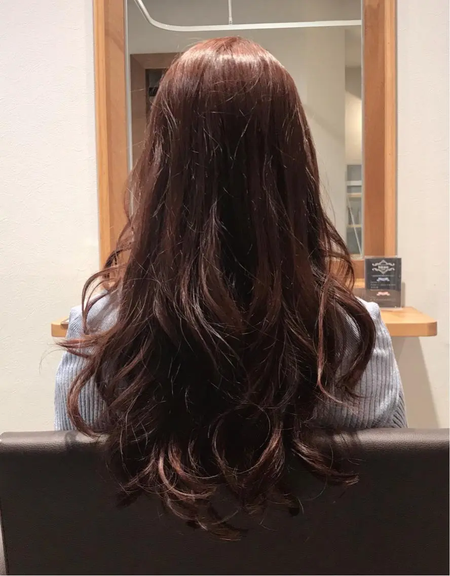 ロング カラー ベージュカラー ピンクカラー ピンクベージュ TELA HAIR 幕張本郷店 千尋のヘアスタイル