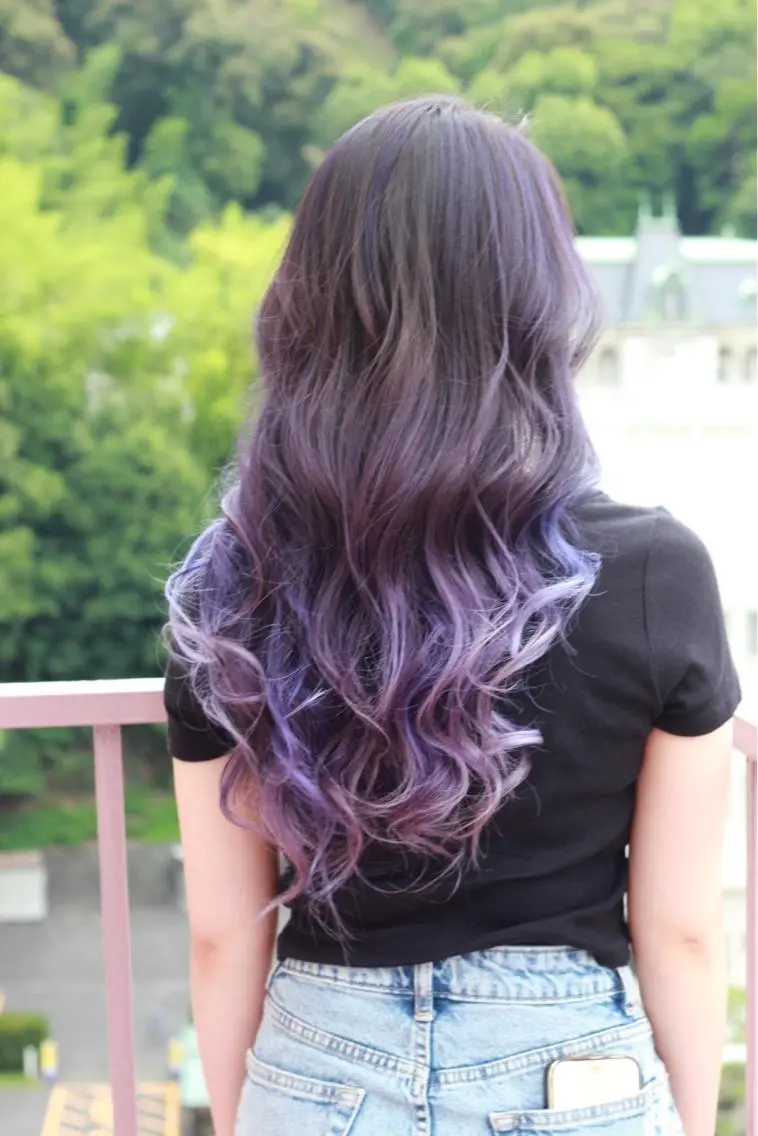 ロング カラー バレイヤージュ ラベンダーカラー レイヤーカット ヘアカラー Viage （ビアージュ）のヘアスタイル