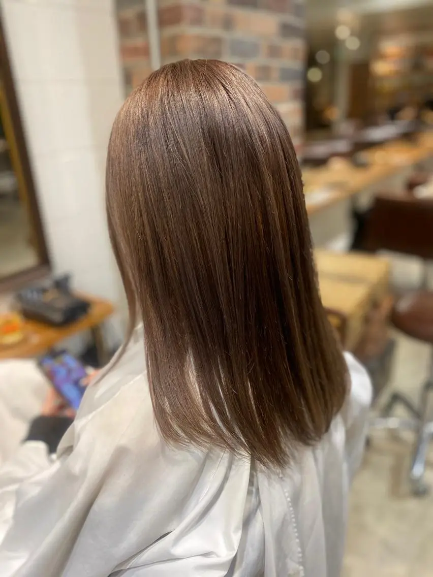 ミディアム カラー パーマ ヘアアレンジ メンズ キッズ 透明感カラー カット ヘアカラー トリートメント Forest. -髪質改善-のヘアスタイル