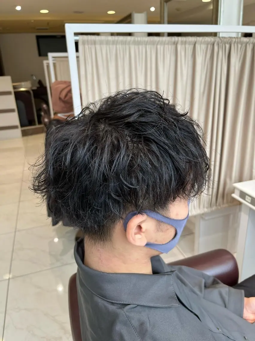 パーマ メンズ カット パーマ 佐々木 拓海のヘアスタイル