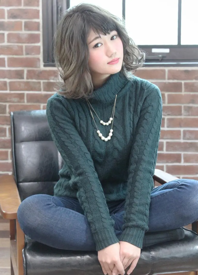 ミディアム セミロング カラー パーマ 🤲ヘッドスパ🤲 たにぐちあつし🤲のヘアスタイル