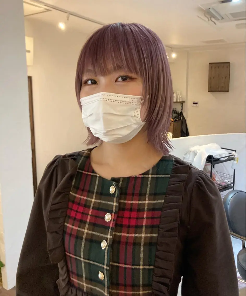 ショート ウルフカット カット ヘアカラー トリートメント 金田 夏野のヘアスタイル