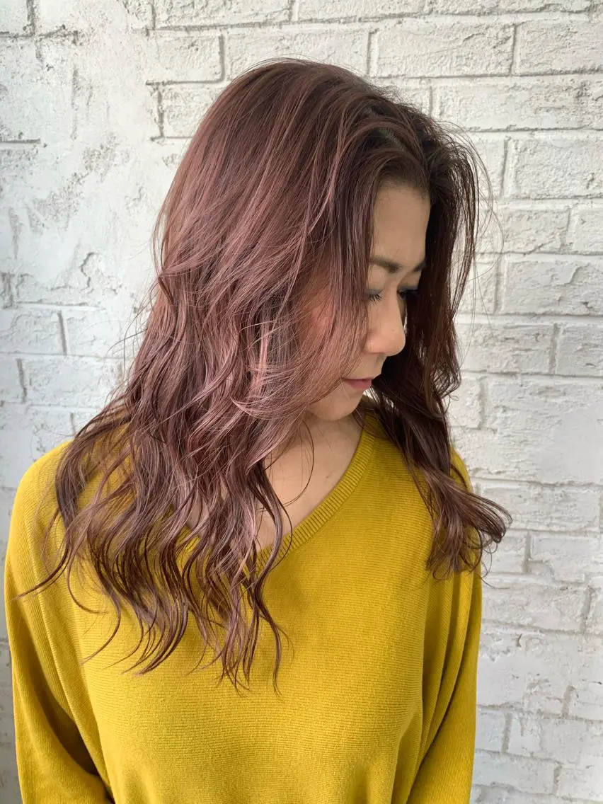 セミロング ハイライト 🇺🇸ハイライト特 化美容師🇺🇸漆沢のヘアスタイル