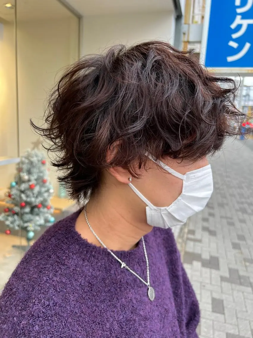 ショート パーマ メンズ カット パーマ トリートメント 武田 久司のヘアスタイル