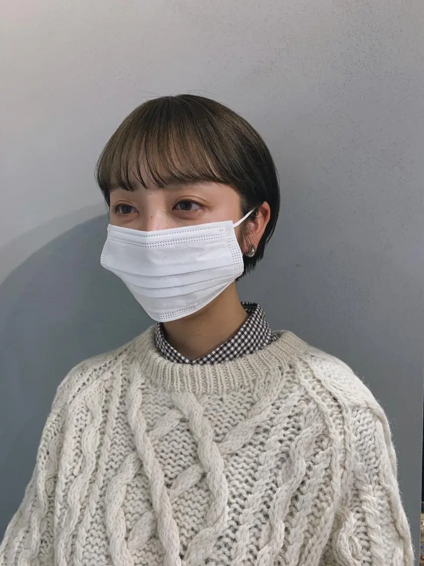 ショート カラー ボブパーマコテ巻き風 パーマNo1深江秀平のヘアスタイル