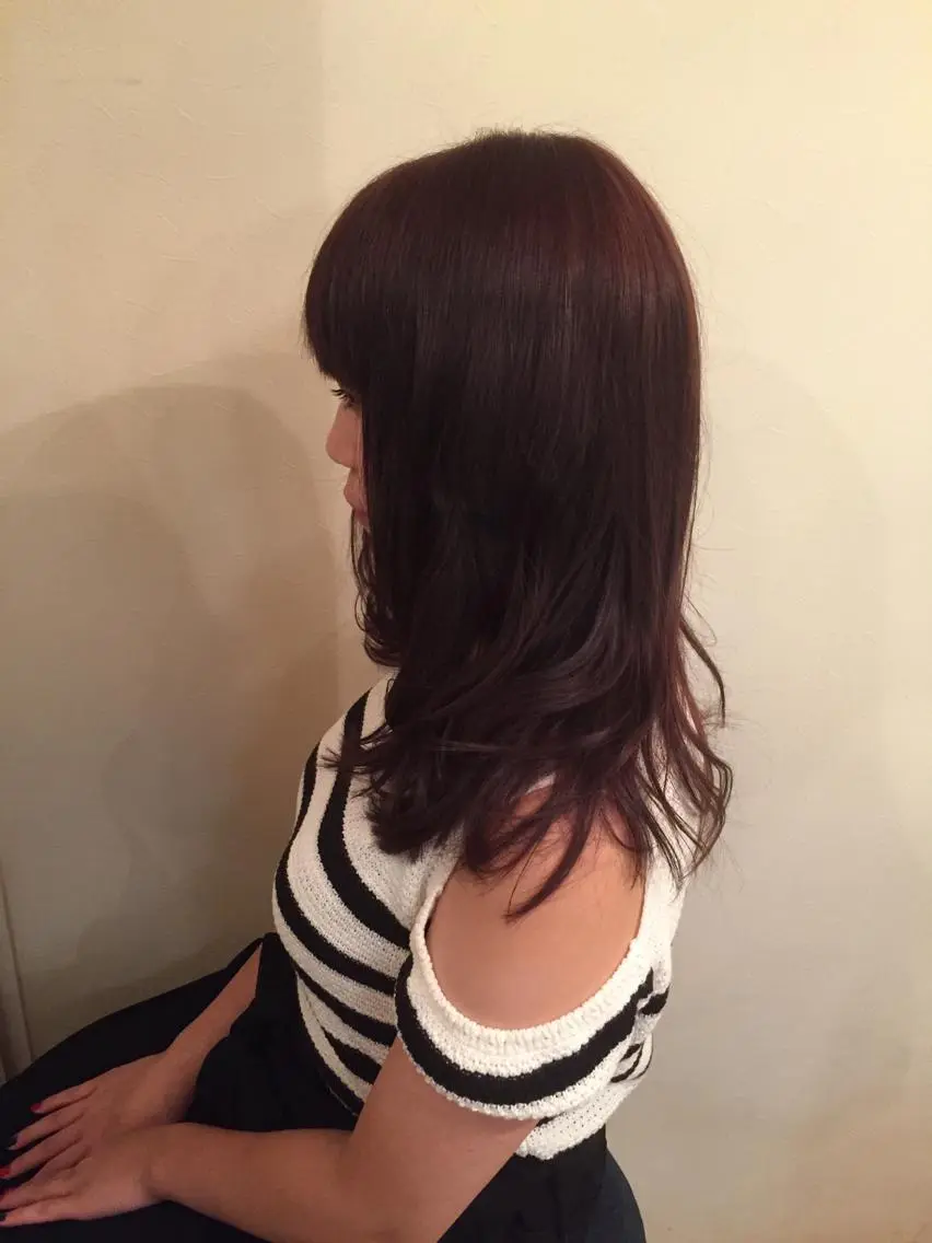 セミロング ヘアカラー トリートメント HairDesign JAMのヘアスタイル