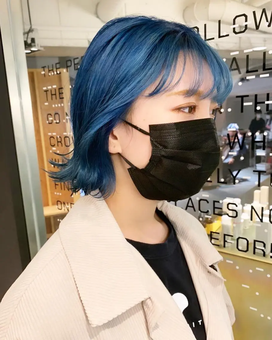 ミディアム カラー ブルーカラー tension 【テンション】のヘアスタイル