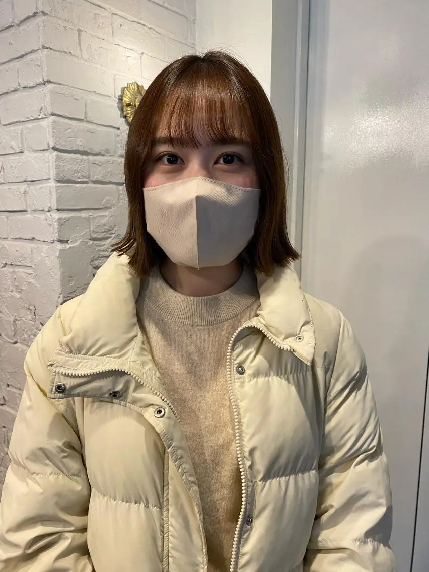 ミディアム カラー ヘアアレンジ ボブ 髪質改善 外ハネヘア 縮毛矯正 カット ヘアカラー 縮毛矯正 トリートメント レイヤーカット×髪質 改善🇰🇷シオリのヘアスタイル