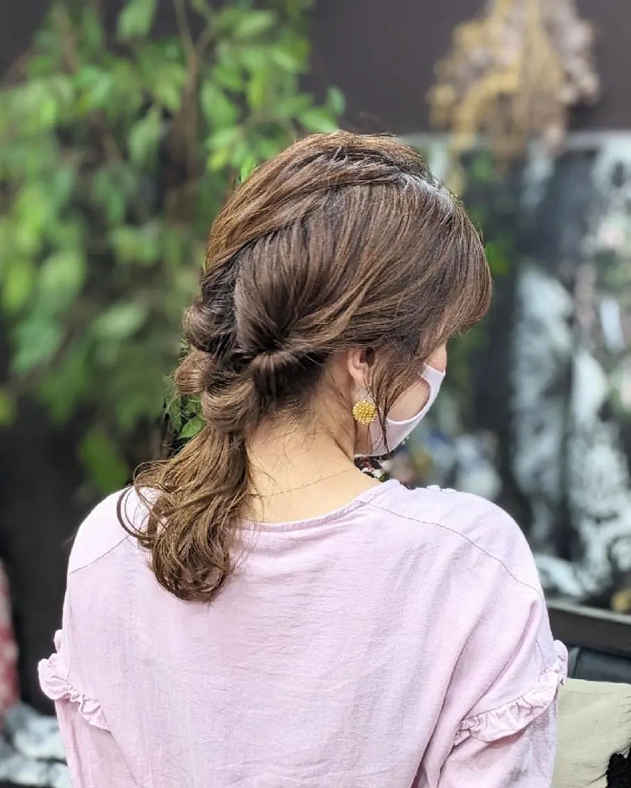 セミロング ヘアアレンジ HIKARI＠ Ruheplatzのヘアスタイル