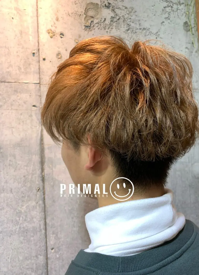 ショート メンズ メンズブリーチ カット ヘアカラー 佐瀬竜矢PRIMAL /portのヘアスタイル
