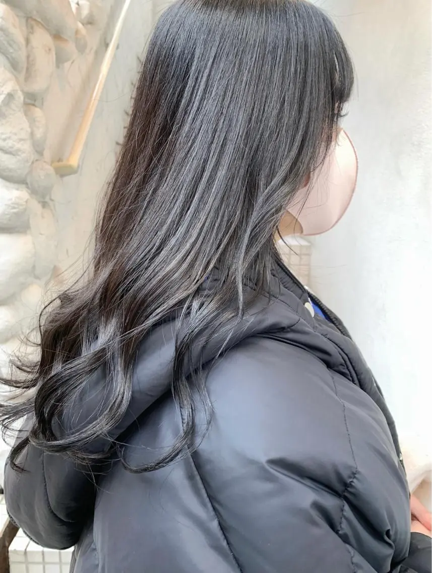 ロング カラー ラベンダーカラー ラベンダーグレー 樫原裕二/レイヤー カット/透明感カラーのヘアスタイル