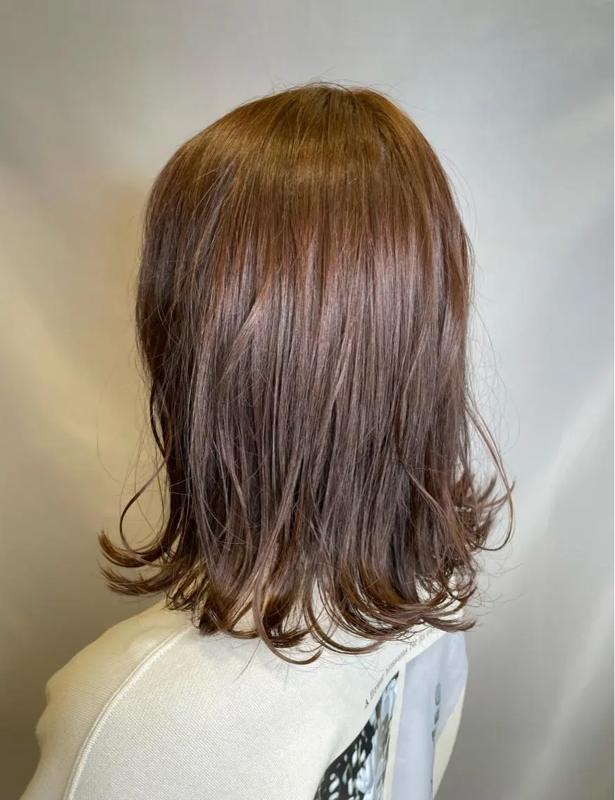 ミディアム カラー ヘアアレンジ ブラウンカラー ナチュラルブラウン ✂︎山﨑 涼太✂︎のヘアスタイル