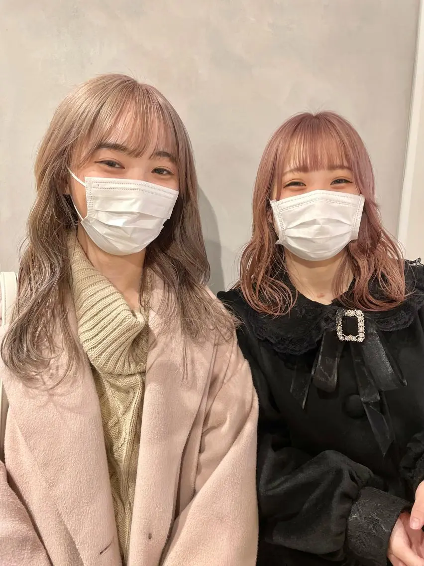 ロング カラー ベージュカラー ピンクカラー ホワイトベージュ ハイトーン×レイヤー /遠藤将太のヘアスタイル