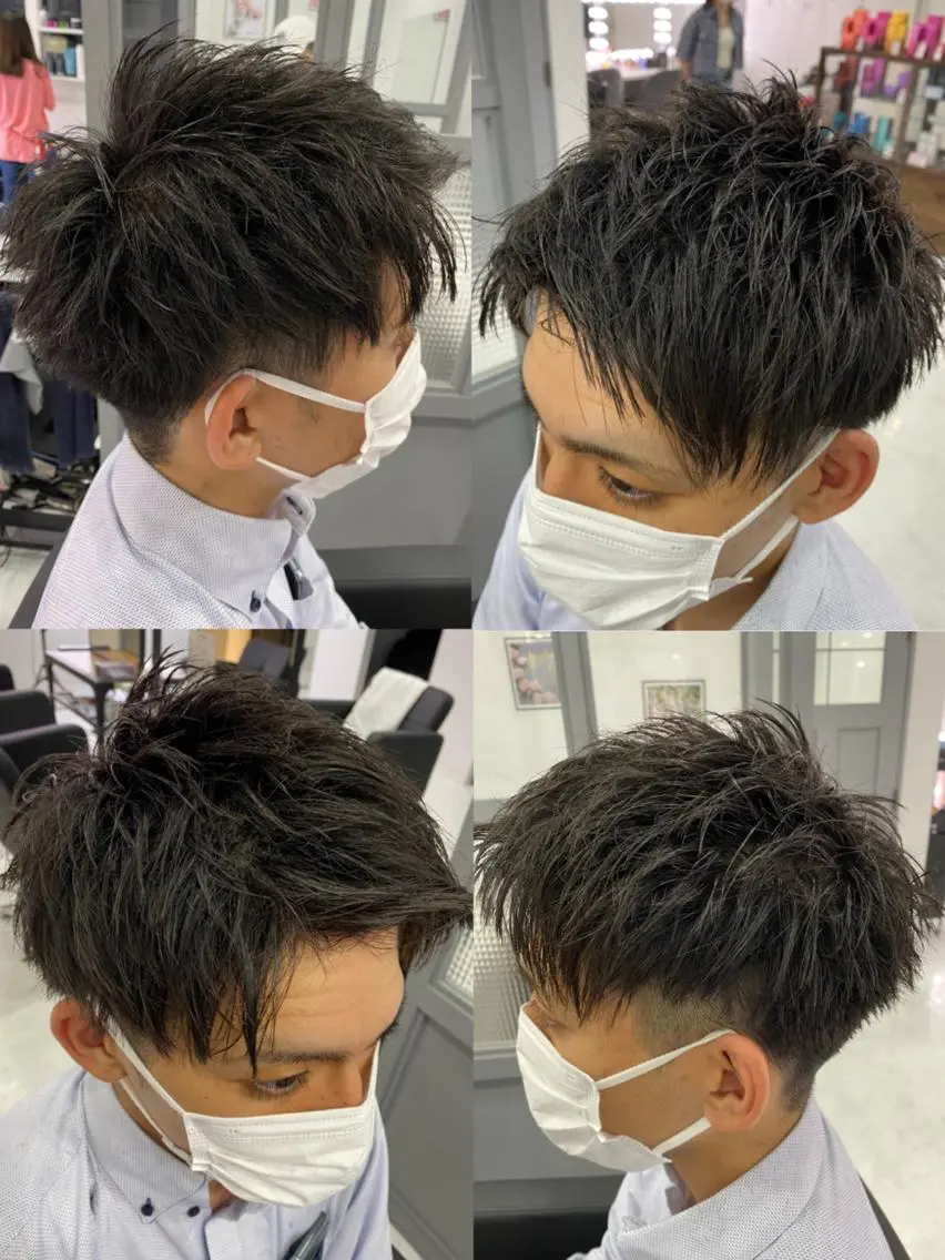 ショート カラー パーマ ヘアアレンジ メンズ 🔥メンズパーマ 特化 渡辺一翔のヘアスタイル