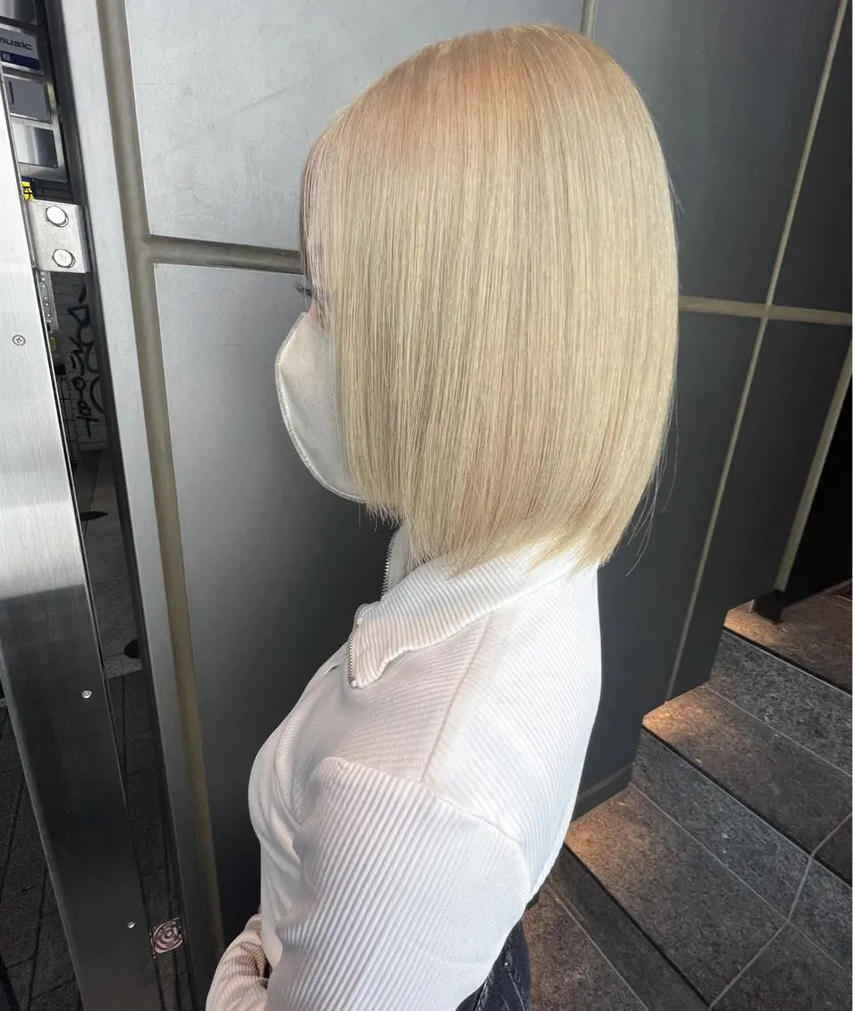 ミディアム カラー ブロンド salonF 🔸hamaのマツエク・マツパデザイン