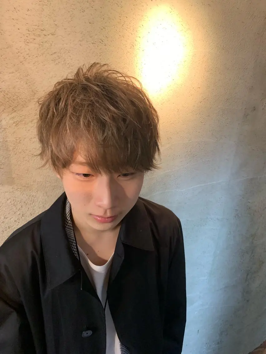 ミディアム カット ヘアカラー トリートメント ✨上村 潤平✨メンズヘア✨のヘアスタイル